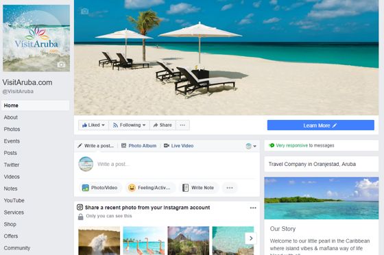 VisitAruba-Facebook-page-branding-caribmedia-aruba-blog